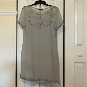 Embellished Gray Dress
